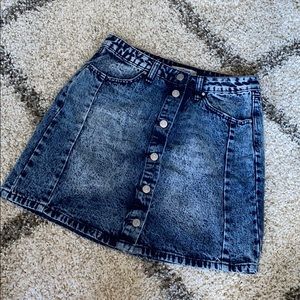 Acid Wash Jean Skirt